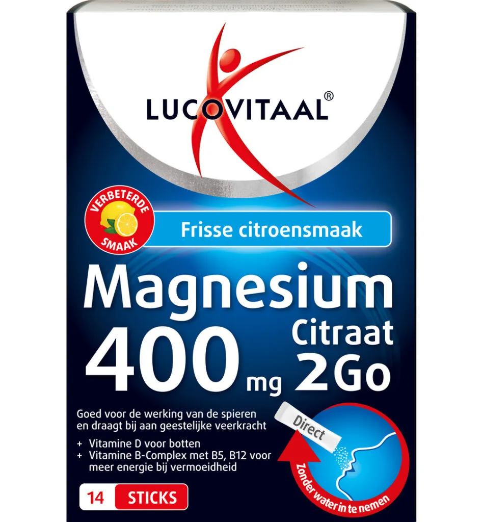Lucovitaal Magnesium 400mg 2Go (14 zakjes)