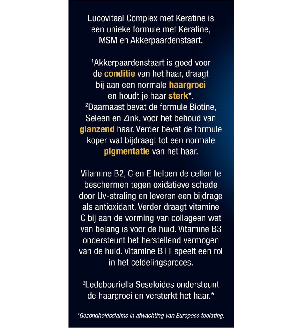 Lucovitaal Keratine Complex (60 capsules) - image 3