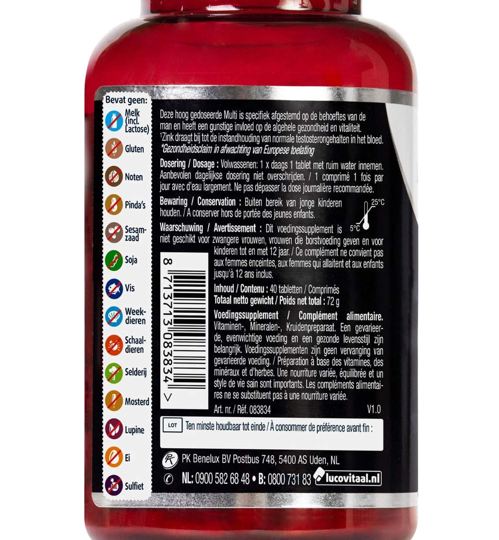 Lucovitaal Multi Compleet Man 50+ (40 tabletten) - image 2