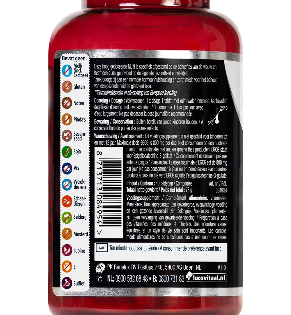 Lucovitaal Multi Compleet Vrouw 50+ (40 tabletten) - image 2