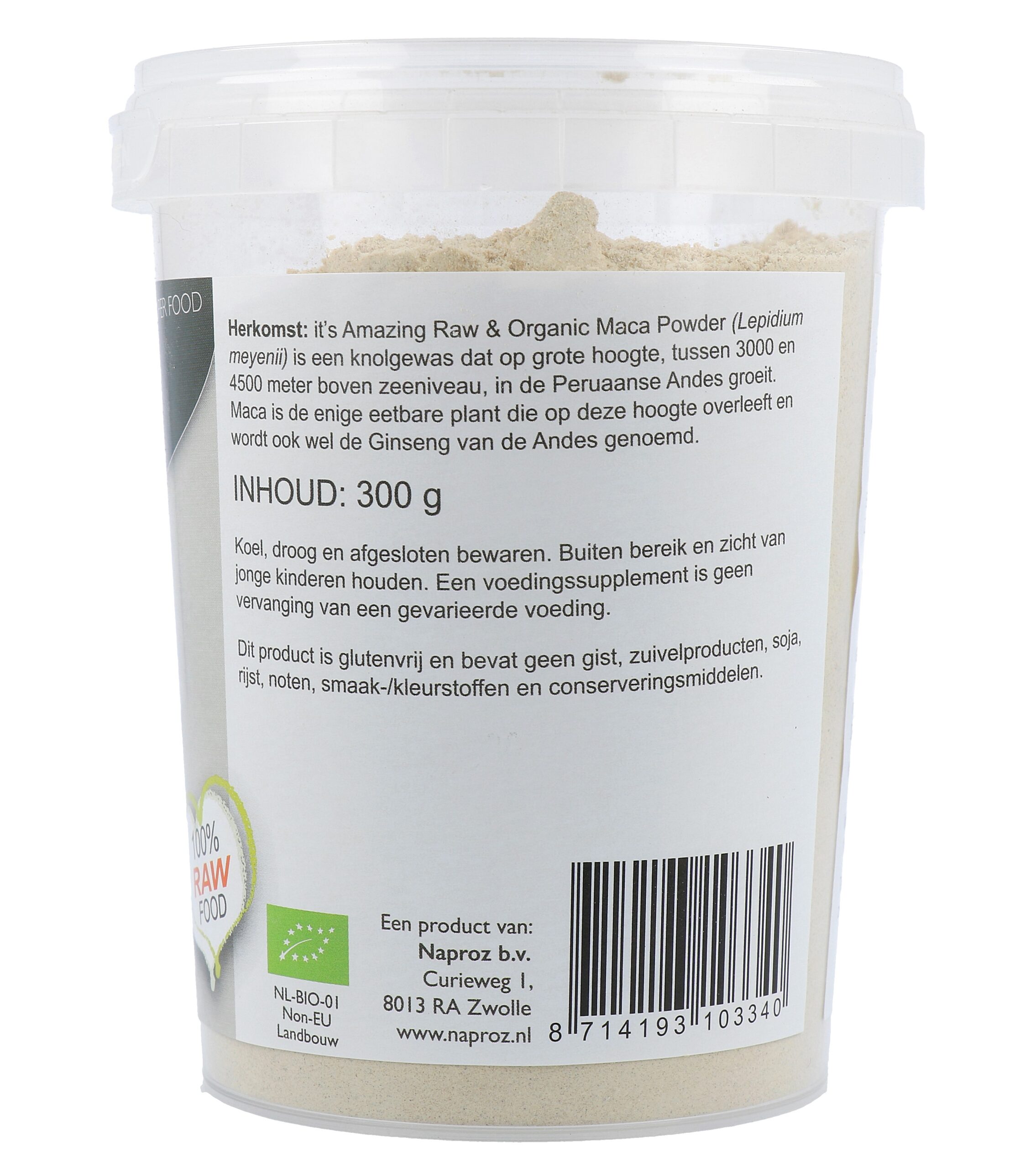 It's Amazing Raw & organic maca poeder bio (300 gr)