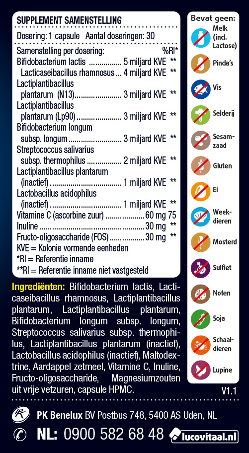 Lucovitaal Pre Pro Post Biotica (30 capsules)