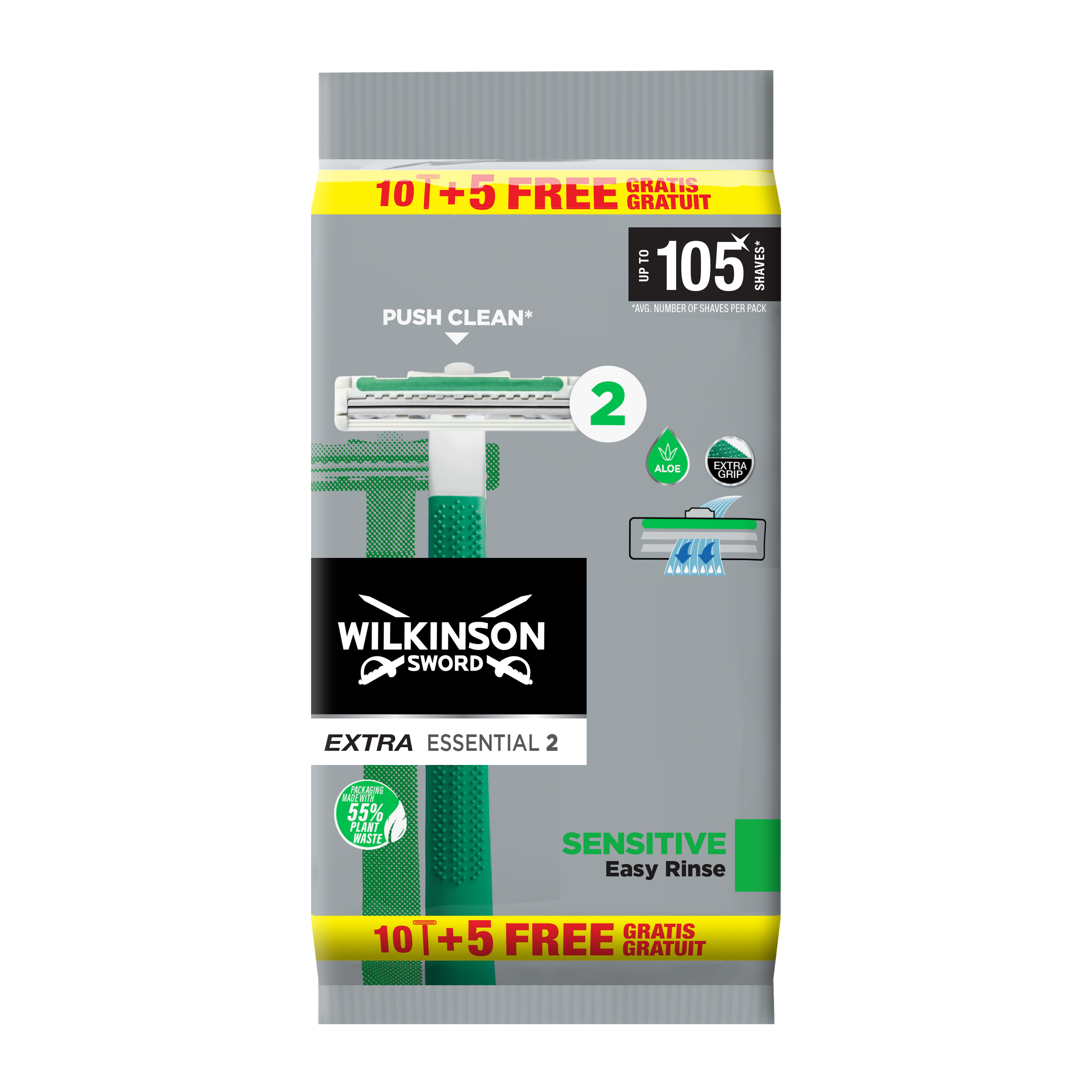 Wilkinson Extra Essential 2 Sensitive (15 stuks)