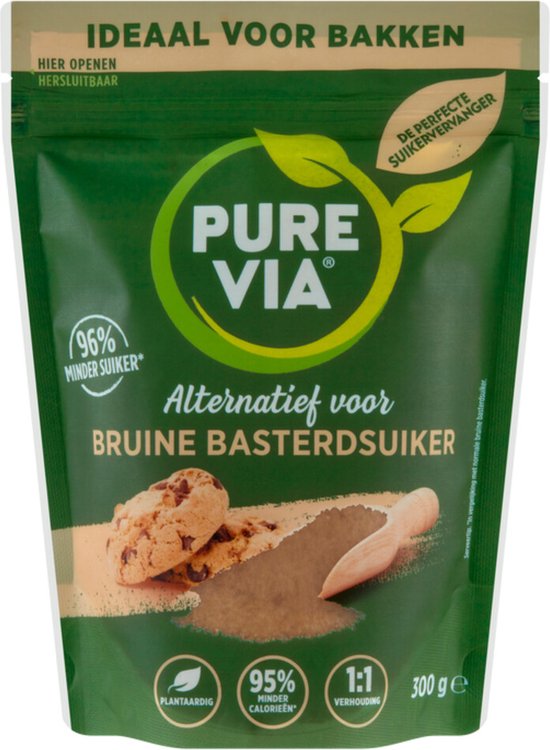Pure Via Alternatief voor Bruine Bastersuiker (300 gr)