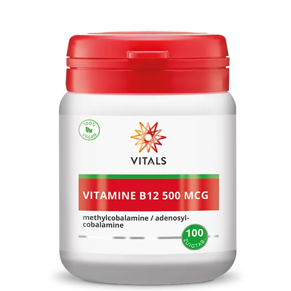 Vitals Vitamine B12 500 Mcg (100 zuigtabletten)
