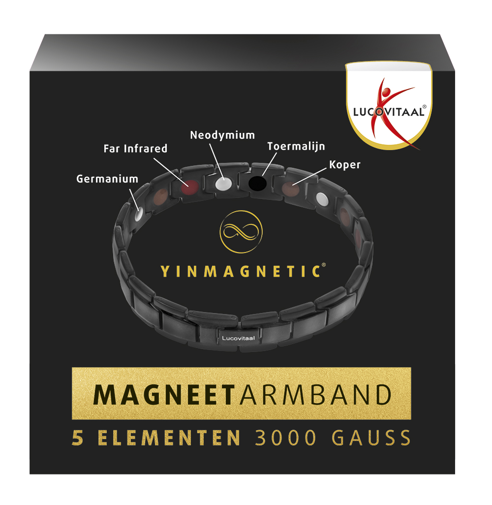 Lucovitaal Magneet Armband Zwart (1 stuk)