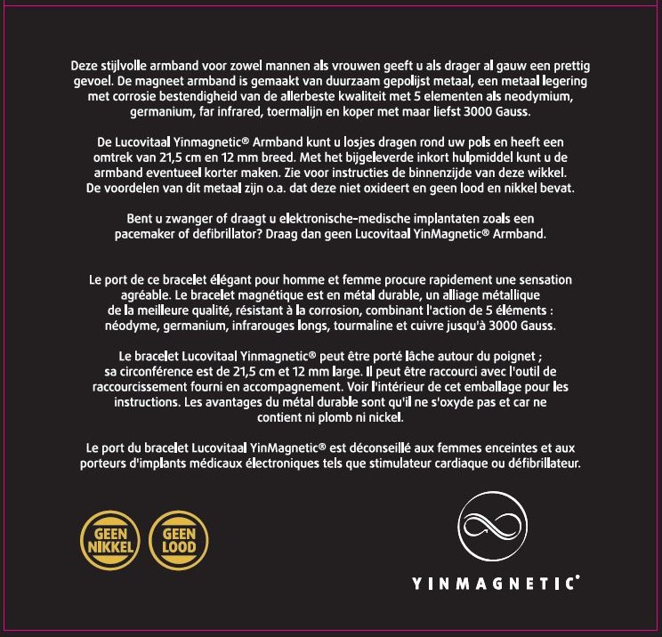 Lucovitaal Magneet Armband Zwart (1 stuk)