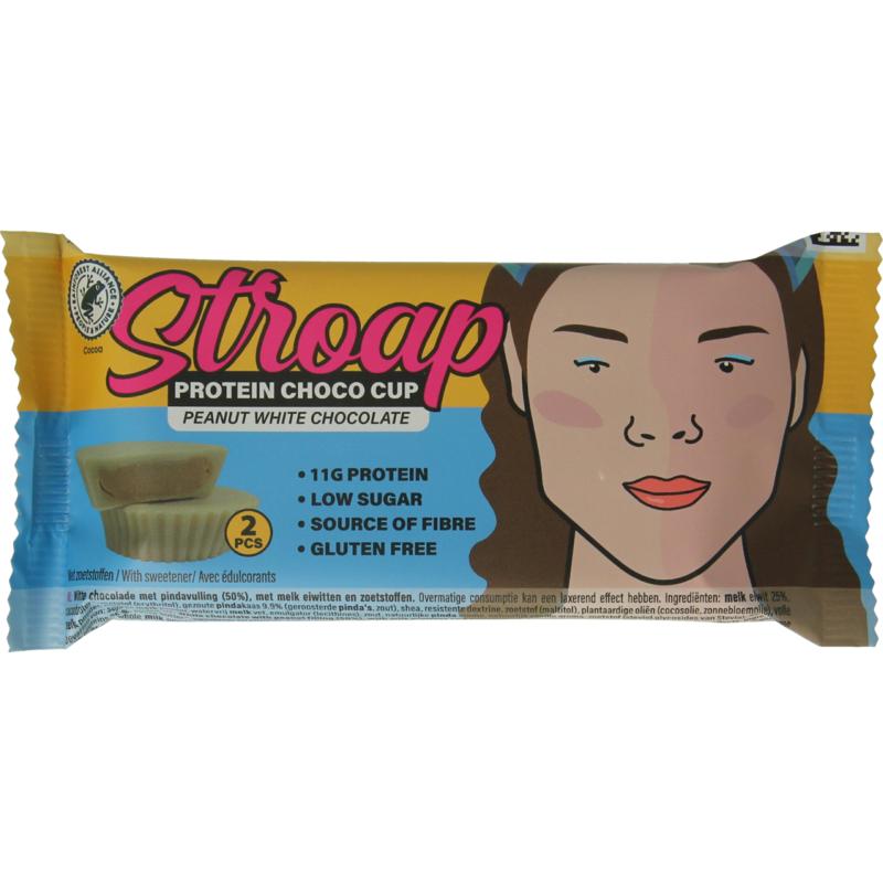 Stroap Protein Choco Cup Peanut White Chocolate (42 gr)