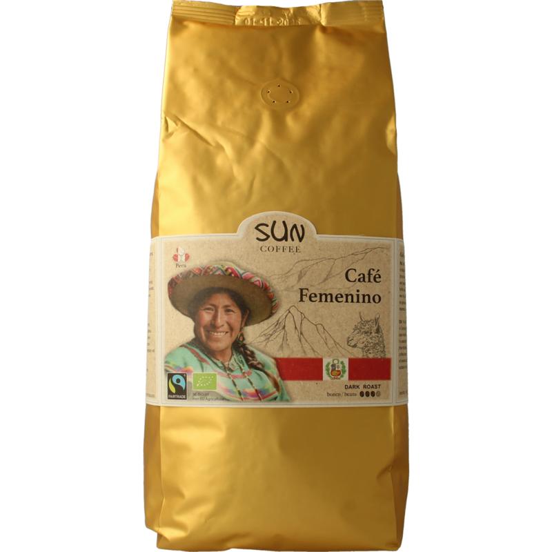 Sun Coffee Cafe Femenino Bonen Dark Roast Bio (1000 gr)