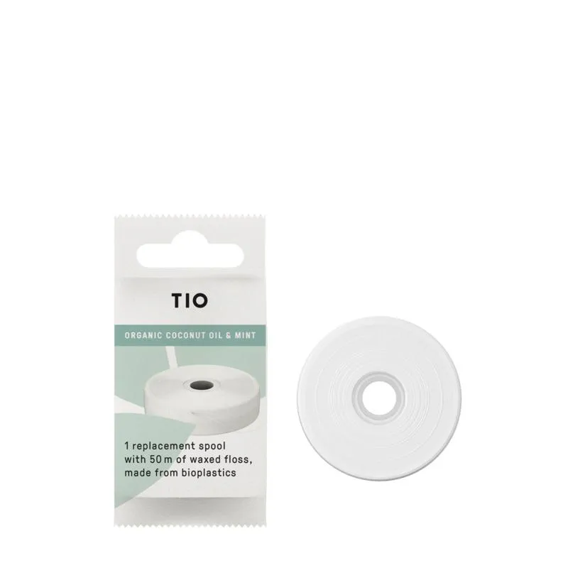 TIO Tiofloss Refill Flosdraad Kokosolie Mint (1 stuk)