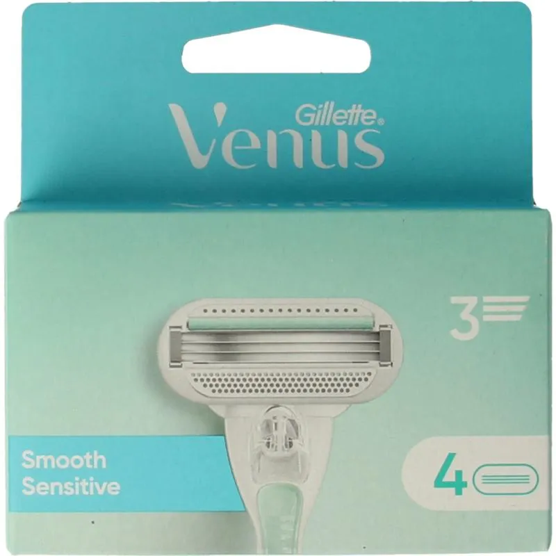 Gillette Venus Smooth Sensitive Blades (4 stuks)