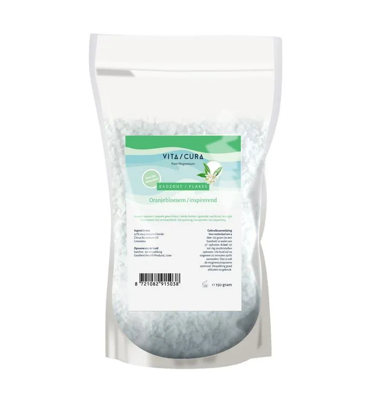 Vitacura Magnesium Zout Flakes Oranjebloesem (150 gr)