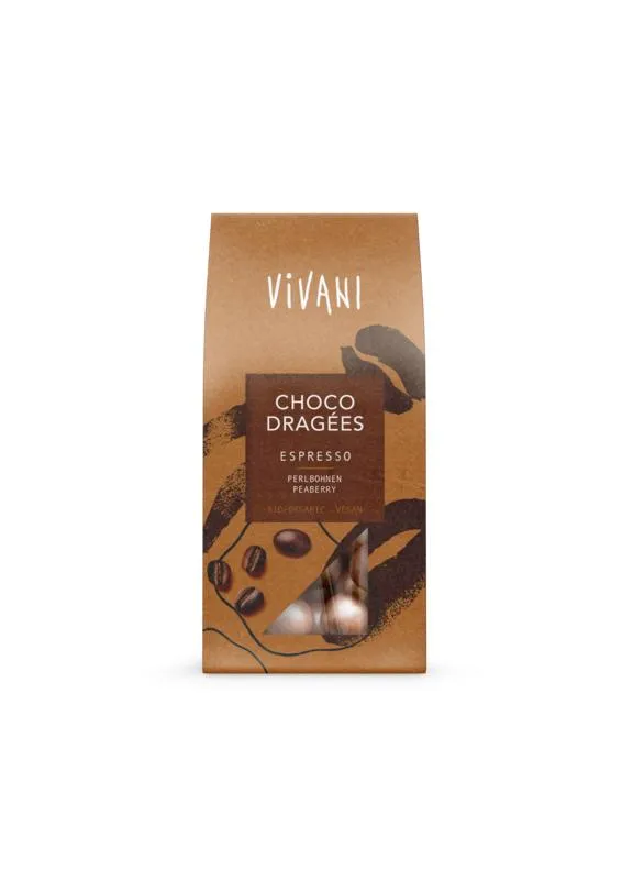 Vivani Choco Dragees Espressio Bio (75 gr)