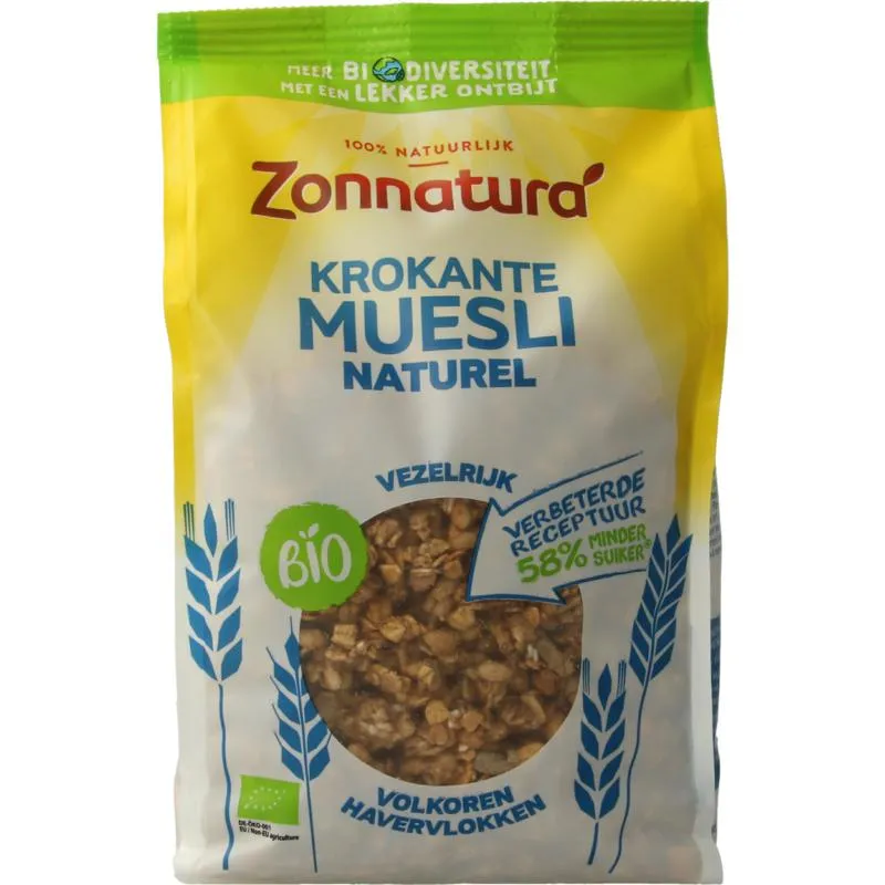 Zonnatura Krokante Muesli Naturel Bio (375 gr)