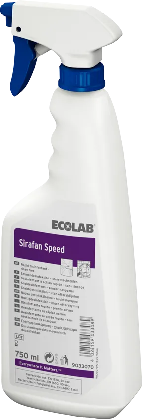 Ecolab Keuken Desinfectant Sirafan Speed (750 ml)