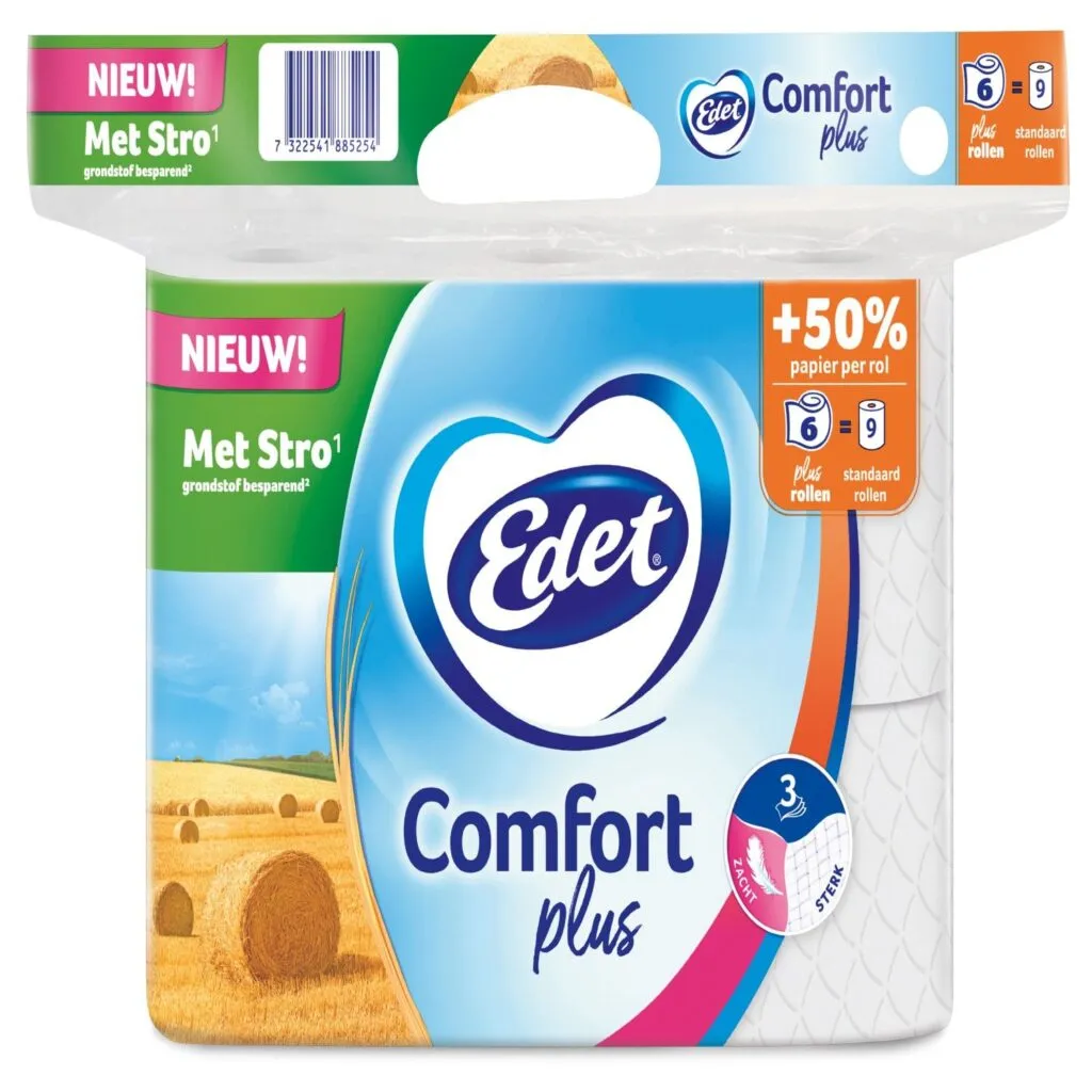 Edet Toiletpapier Comfort Plus Pcr Co (6 rollen)