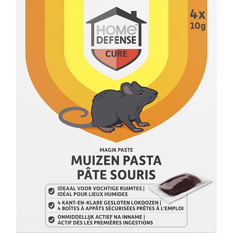 Home Defense Muizen Pasta Alfachloralose Kant-En-Klare Lokdoos 'Magik Paste' (4 stuks)