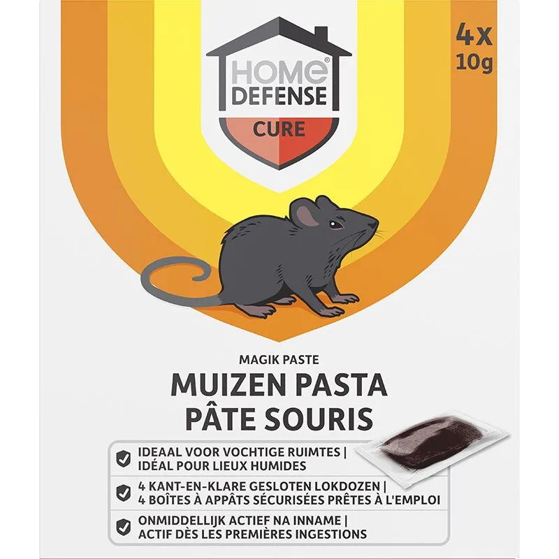 Home Defense Muizen Pasta Alfachloralose Kant-En-Klare Lokdoos 'Magik Paste' (4 stuks)
