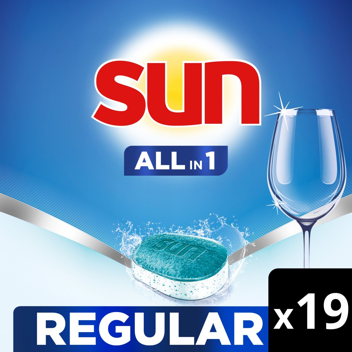 Sun Vaatwastabletten All-In-1 Normaal (19 tabletten)