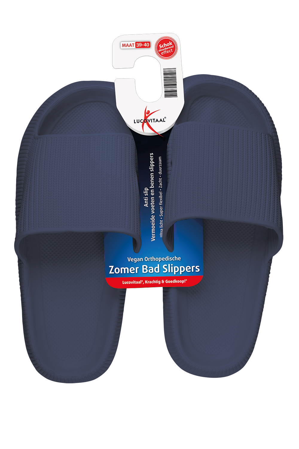Zomer Badslipper 39-40 Donkerblauw (1 paar)