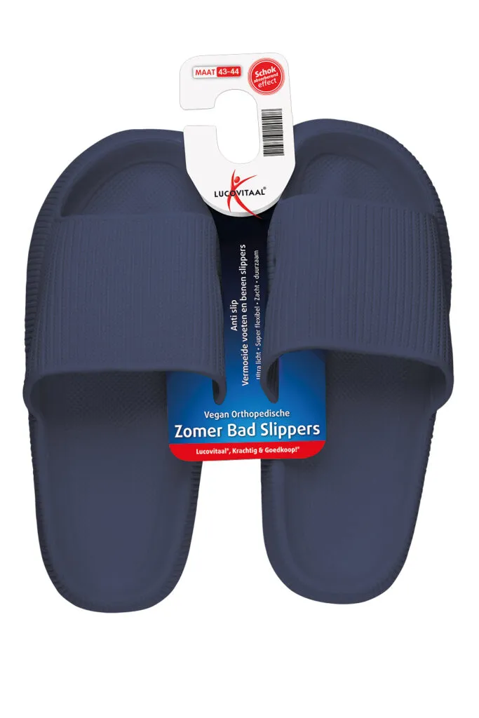 Zomer Badslipper 43-44 Donkerblauw (1 paar)
