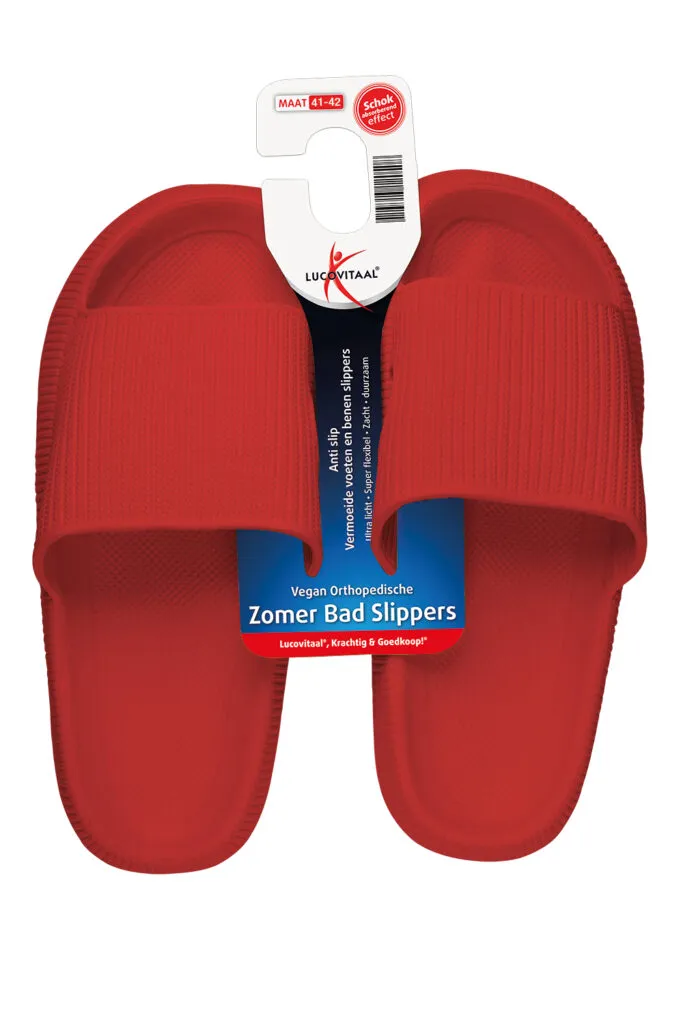 Zomer Badslipper 41-42 Rood (1 paar)
