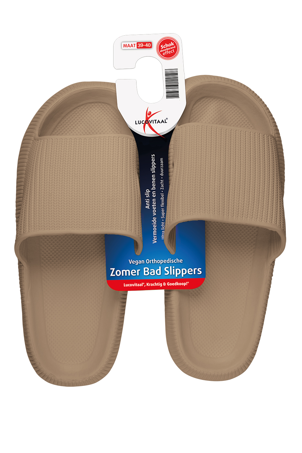 Zomer Badslipper 39-40 Taupe (1 paar)