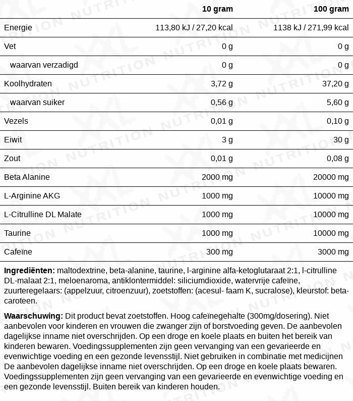 XXL Nutrition Blast Pre Workout Melon (300 gr) - image 2