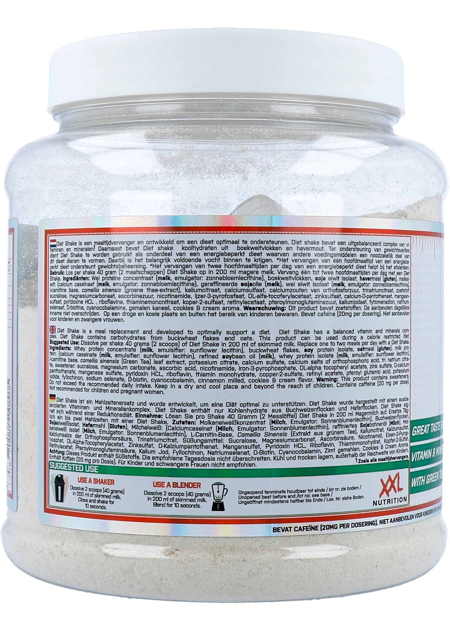XXL Nutrition Diet Shake Cookies & Cream (480 gr) - image 2