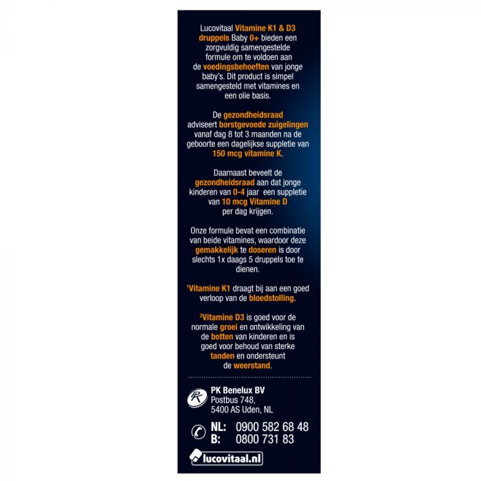 Lucovitaal K1 & D3 Vitamine Druppels Baby (14,5 ml) - image 3