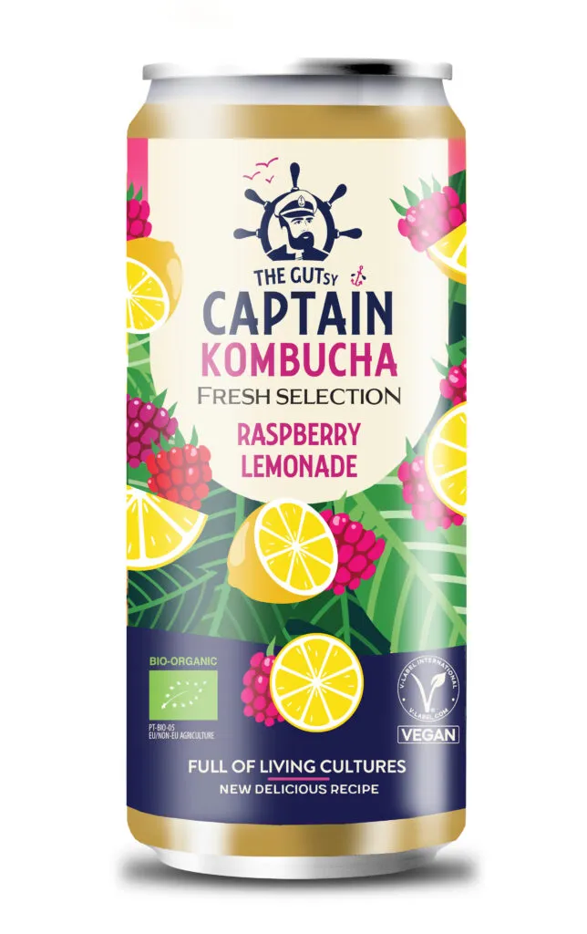 The Gutsy Captain Kombucha Fresh Raspberry Lemonade BIO  (250 ml)