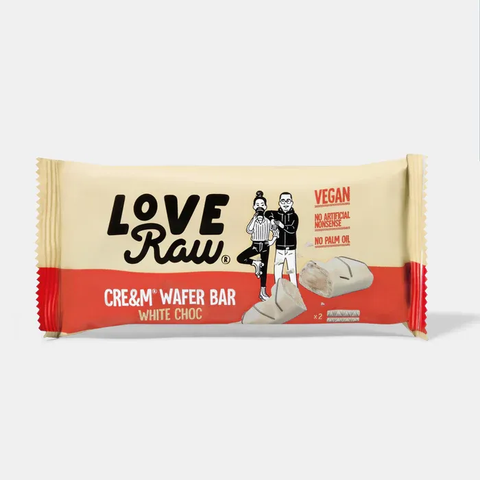 LoveRaw Cream Wafer Bar White Choc  (45 gr)