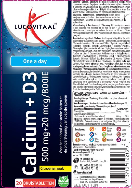 Lucovitaal Calcium 500mg  + D3 (20 bruistabletten)