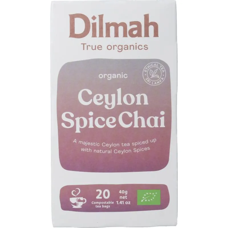 Dilmah Ceylon Spice Chai Tea Bio (20 zakjes)