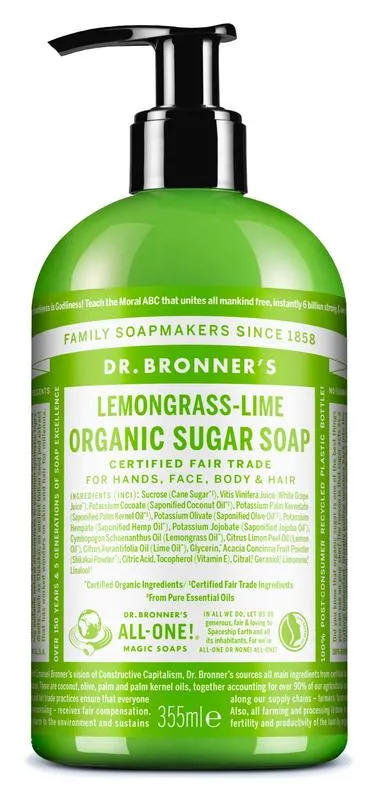 Dr Bronner's Shikakai Zeep Citrus Limoen (355 ml)