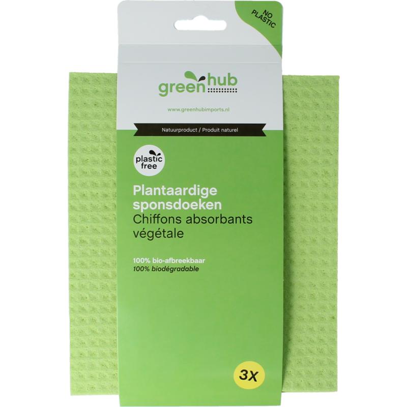 Greenhub Sponsdoeken Plantaardig (3 stuks)