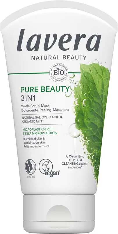 Lavera Pure Beauty 3-In-1 Wash Scrub Mask (125 ml)
