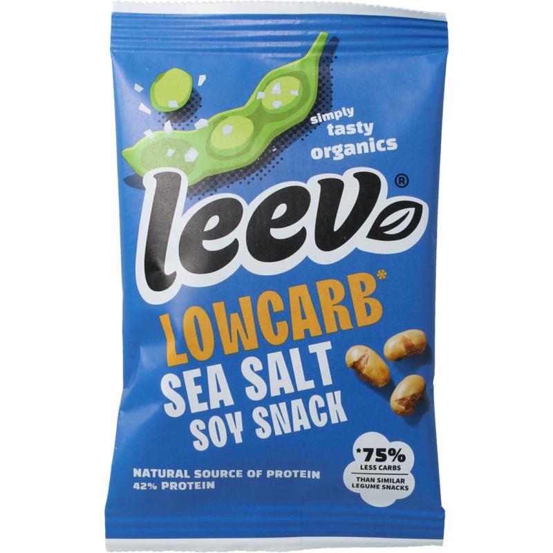 Leev Bio Lowcarb Snack Soyabonen Met Zeezout (45 gr)