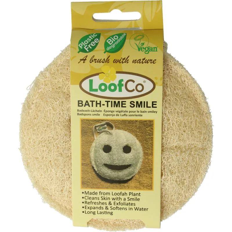 Loofco Douche En Bad Spons Smiley Bio (1 stuk)
