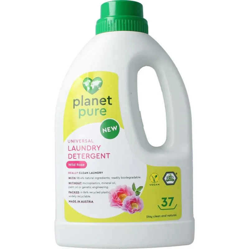 Planet Pure Wasmiddel Vloeibaar Universeel Wild Rose (1480 ml)