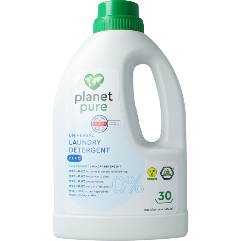 Planet Pure Wasmiddel Vloeibaar Universeel 0% Zero (1500 ml)
