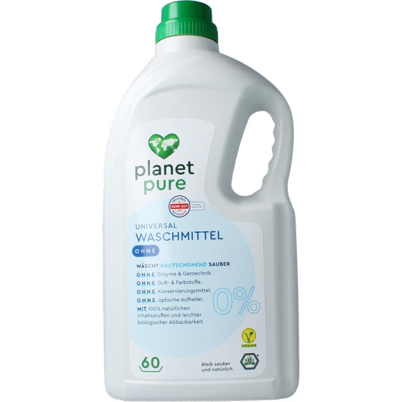 Planet Pure Wasmiddel Vloeibaar Universeel 0% Zero (3000 ml)
