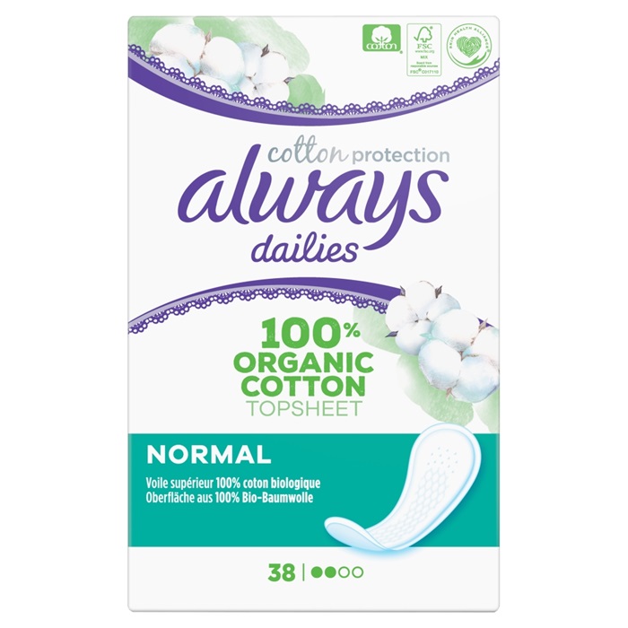 Always Dailies Inleg Cotton Normal (38 stuks)