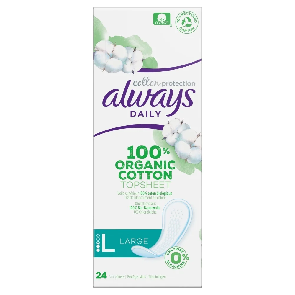 Always Dailies Inleg Cotton Protection Large (24 stuks)