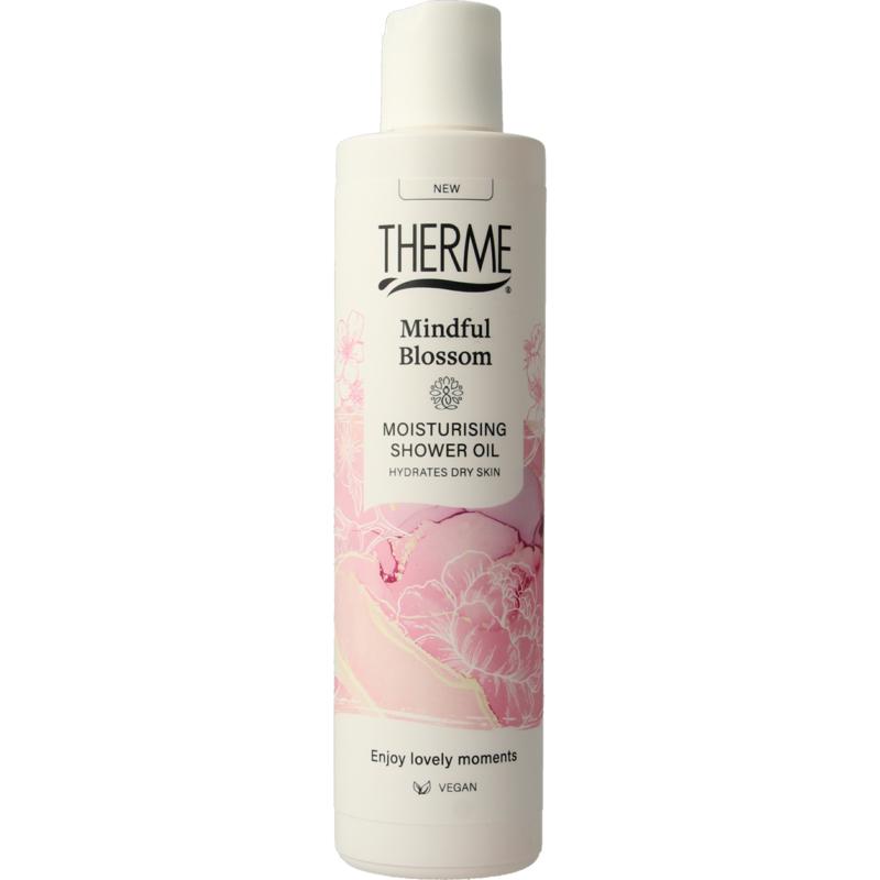 6x Therme Shower Oil Moisterising Mindful Blossom (250 ml)