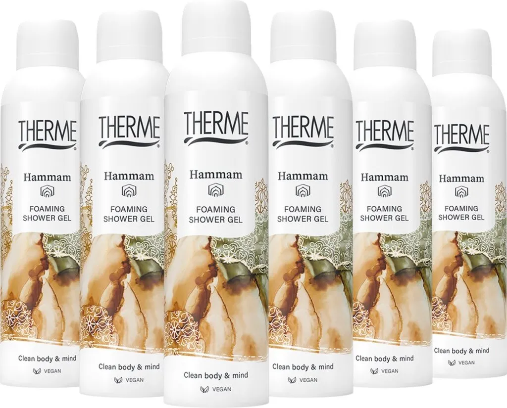 6x Therme Hammam foaming showergel (200 ml)