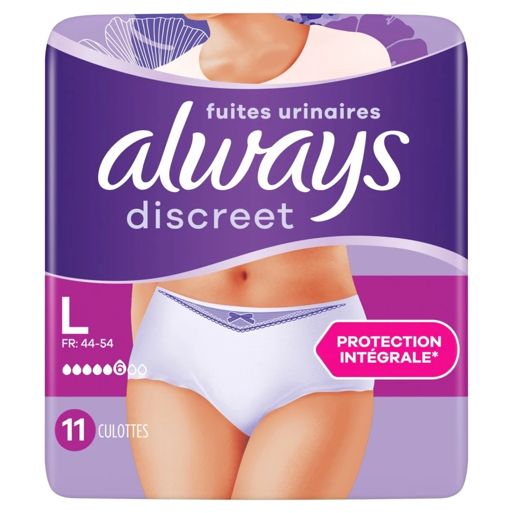 Always Discreet Broekje Maat L Lage Taille (11 stuk)