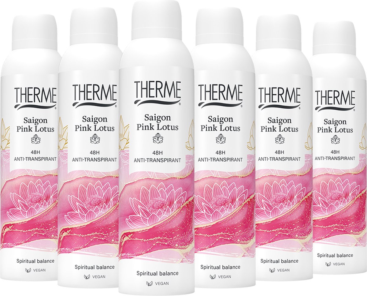 6x Therme Anti-transpirant saigon pink lotus (150 ml)
