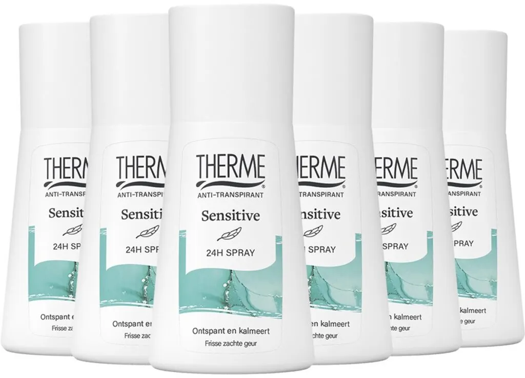 6x Therme Deospray anti-transpirant sensitive (75 ml)
