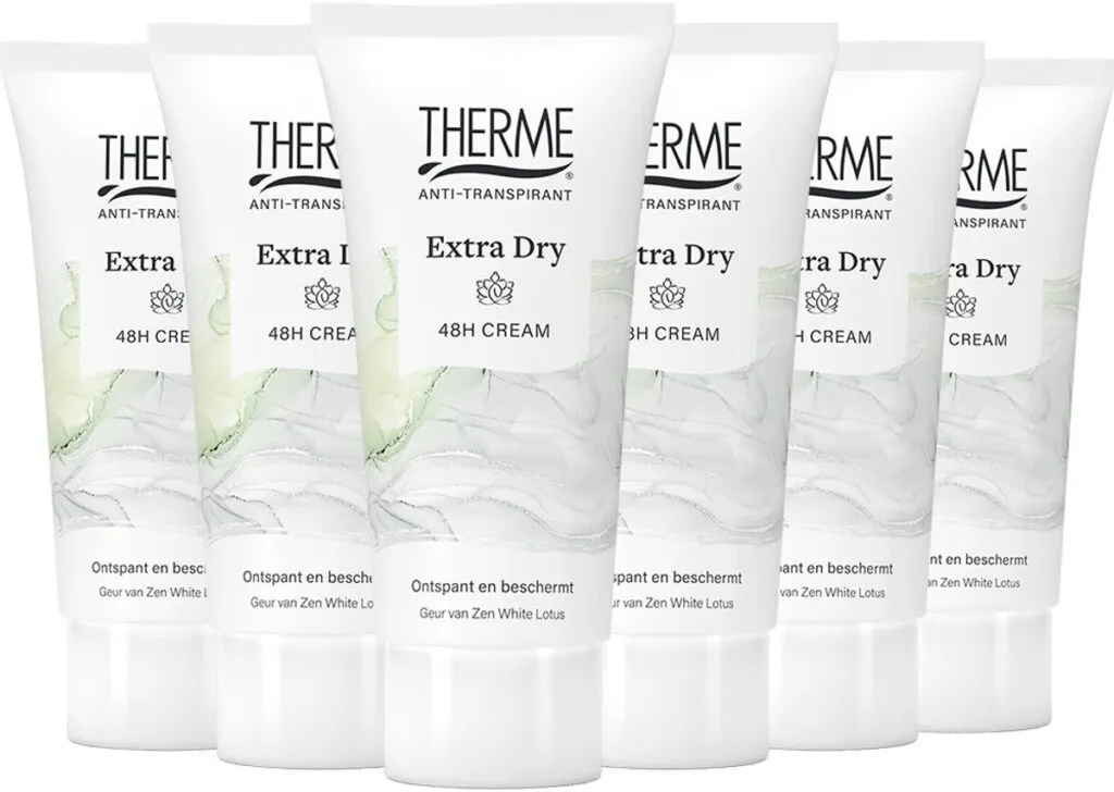 6x Therme Extra Dry Anti-transpirant Cream (60 ml)
